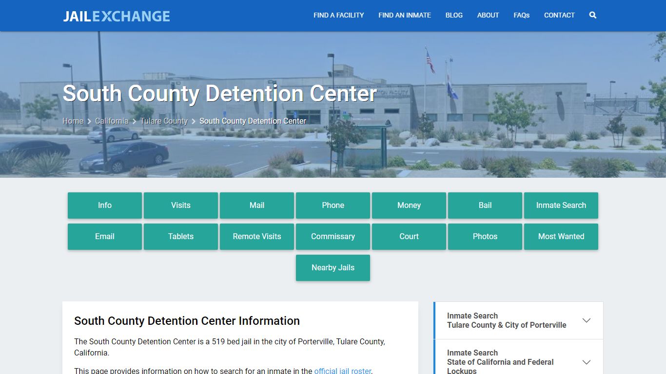 South County Detention Center, CA Inmate Search, Information